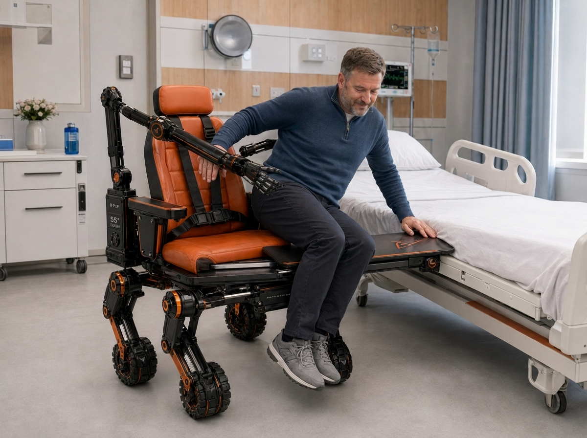 PathStrider integrated sliding board transfer system in hospital